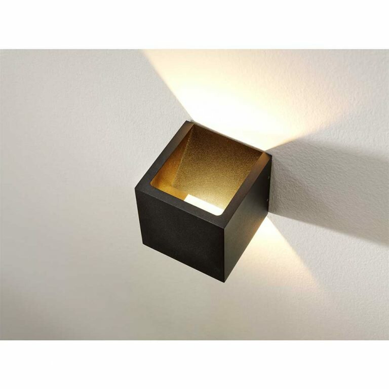 is genoeg fusie Betrokken Wandlamp Led Zwart Vierkant 10 x 10 cm | Dex - Luxury By Nature
